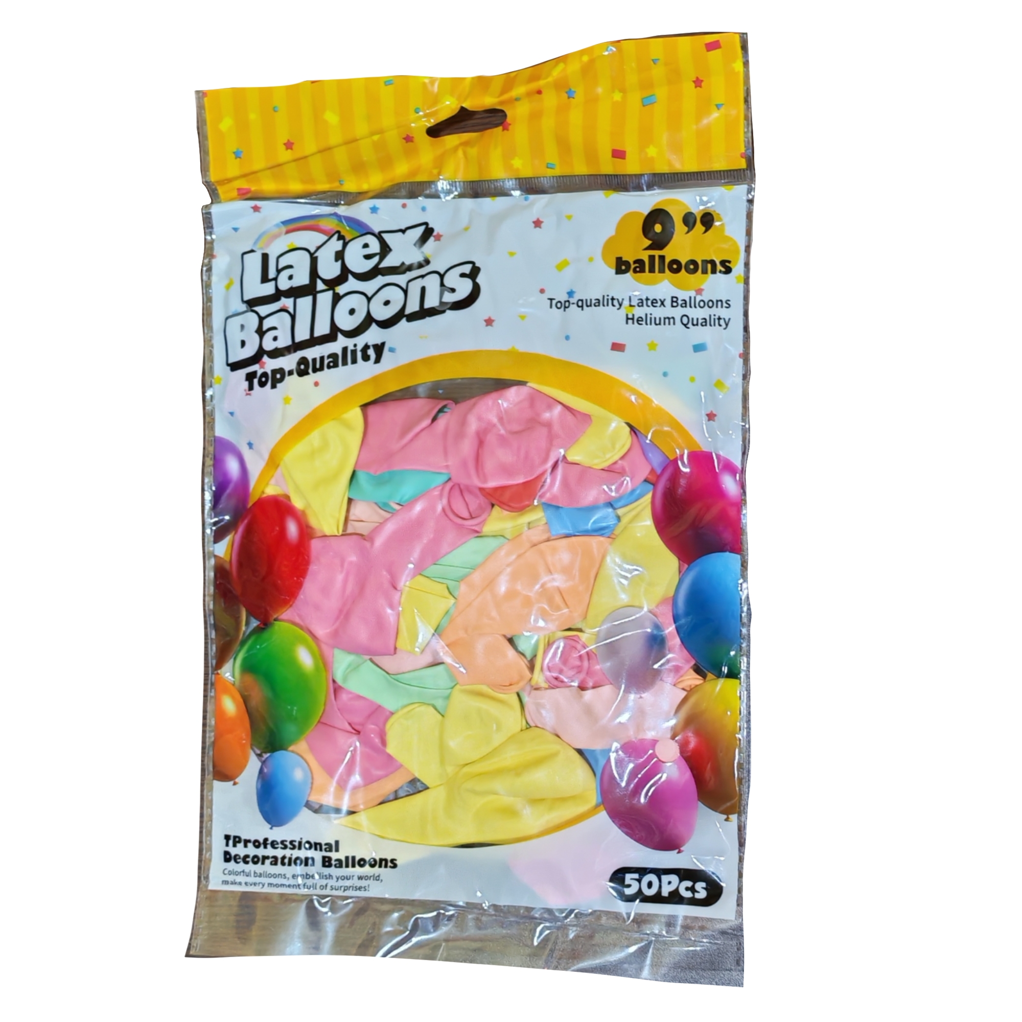 GLOBO CHALLA #9 MIXTO PASTEL (CAJA 100/50)